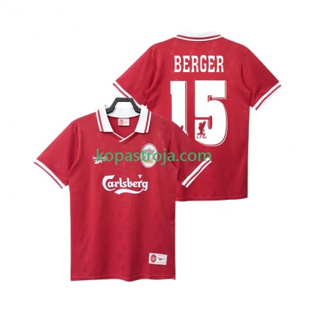 Billiga Fotbollströjor Liverpool BERGER 15 Retro Hemma tröja 1996 1998 Kortärmad